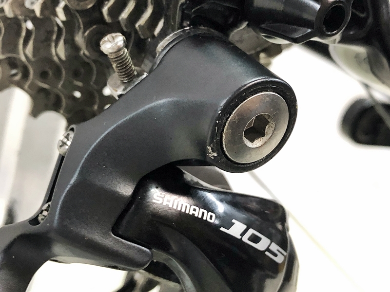 美品 スコット SCOTT CR1 20 SHIMANO 105 5700 2014年 カーボンロードバイク XSサイズ ブラック_画像8