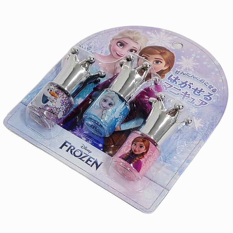 はがせるマニキュア ３本セット アナと雪の女王 ディズニー おしゃれ遊び 子供用 アナ雪 エルサ オラフ_画像5