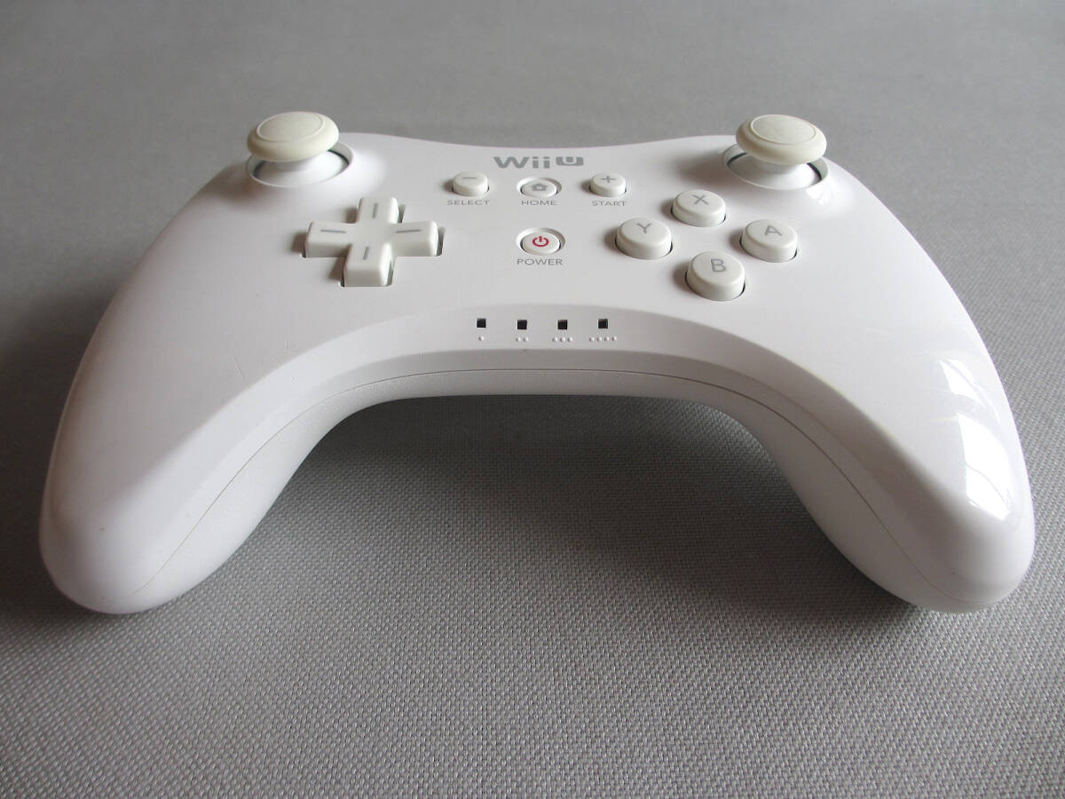 ☆★ 任天堂 Nintendo WiiU Wii U PROコントローラー WUP-005 プロコン シロ 白 shiro 純正 ワイヤレス 純正充電ケーブル 動作確認 ☆★_画像5