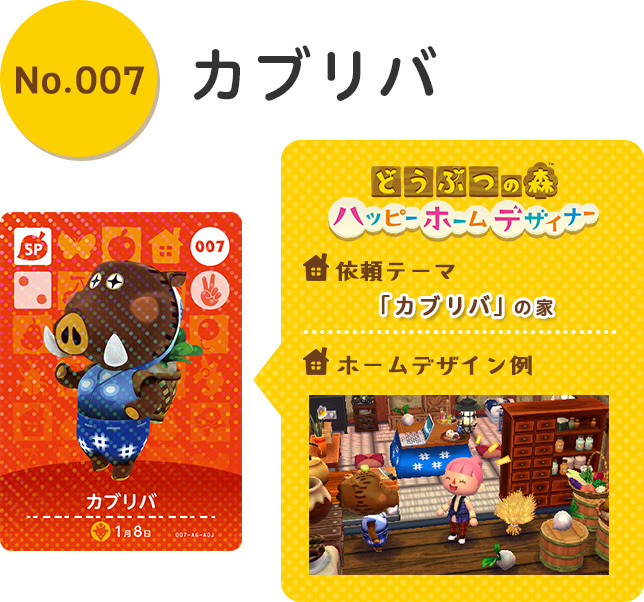 ★☆k 任天堂 Nintendo amiiboカード No.007 カブリバ 新品スリーブ WiiU どうぶつの森 amiibo フェスティバル アミーボ Switch 3DS ☆★ _画像4