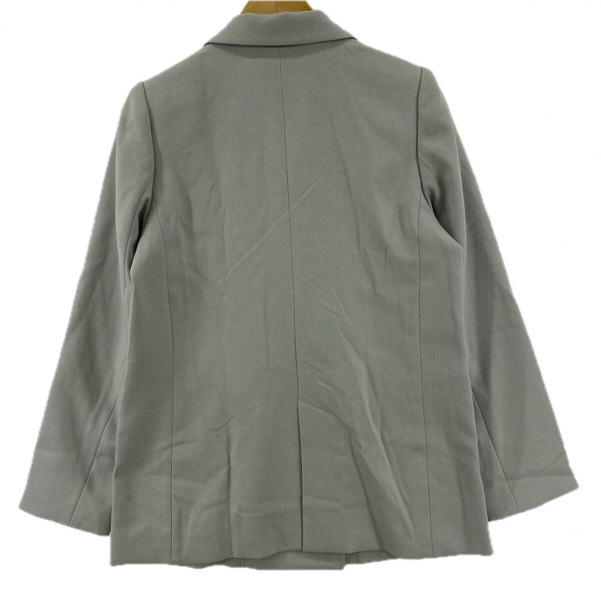 美品 N.Natural Beauty Basic エヌナチュラルビューティベーシック タグ付き ダブルボタン テーラードジャケット sizeM/グレー_画像2