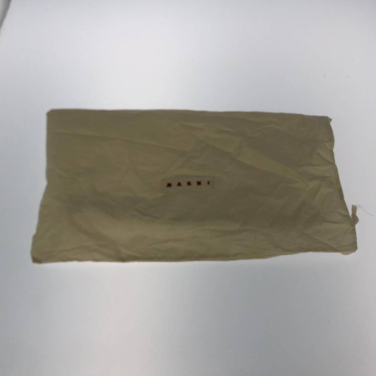 MARNI マルニ ダイヤモンドニット ハンドバッグ/ブラック×ベージュ_画像7