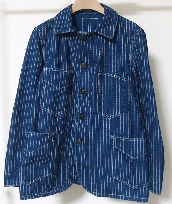 HEADLIGHT ヘッドライト HD12755N/A ウォバッシュ ストライプ カバーオール ジャケット 36_画像2