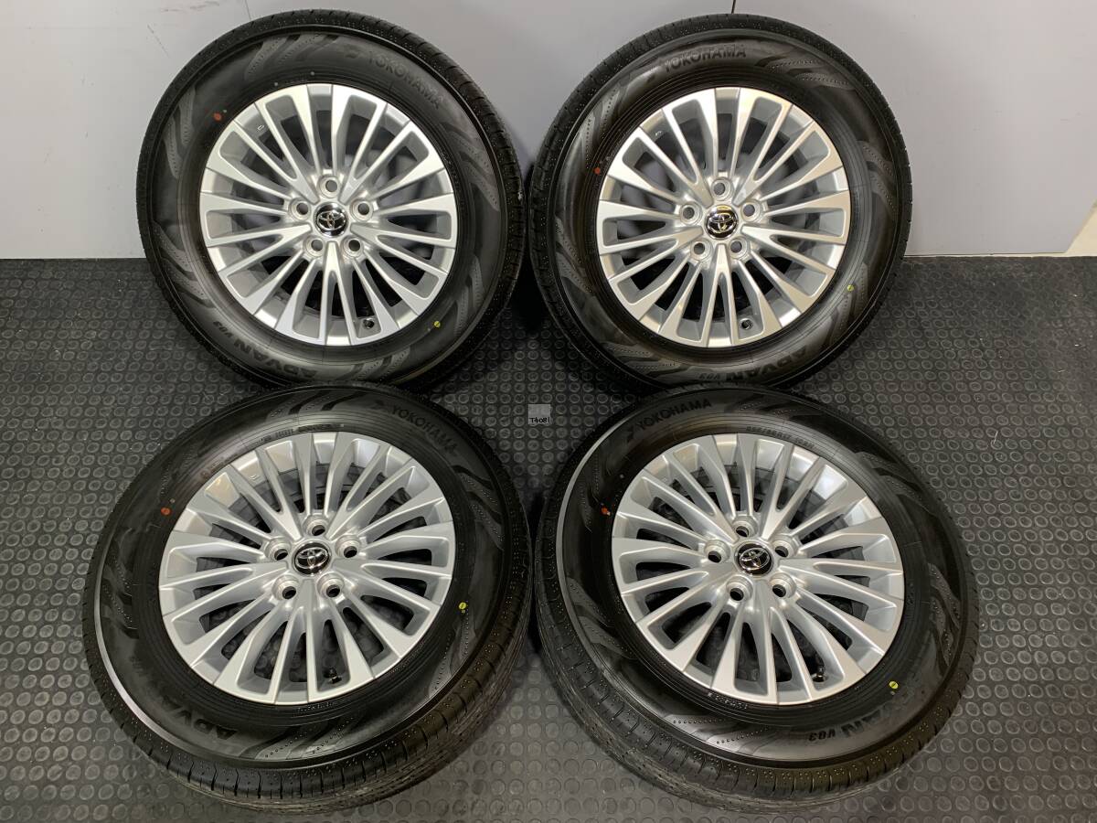 新車外し 40系 アルファード 17インチ 6.5J +40 5H 5穴 PCD120 225/65R17 2025年製 タイヤ ホイール 4本 トヨタ純正 ヴェルファイア_画像1