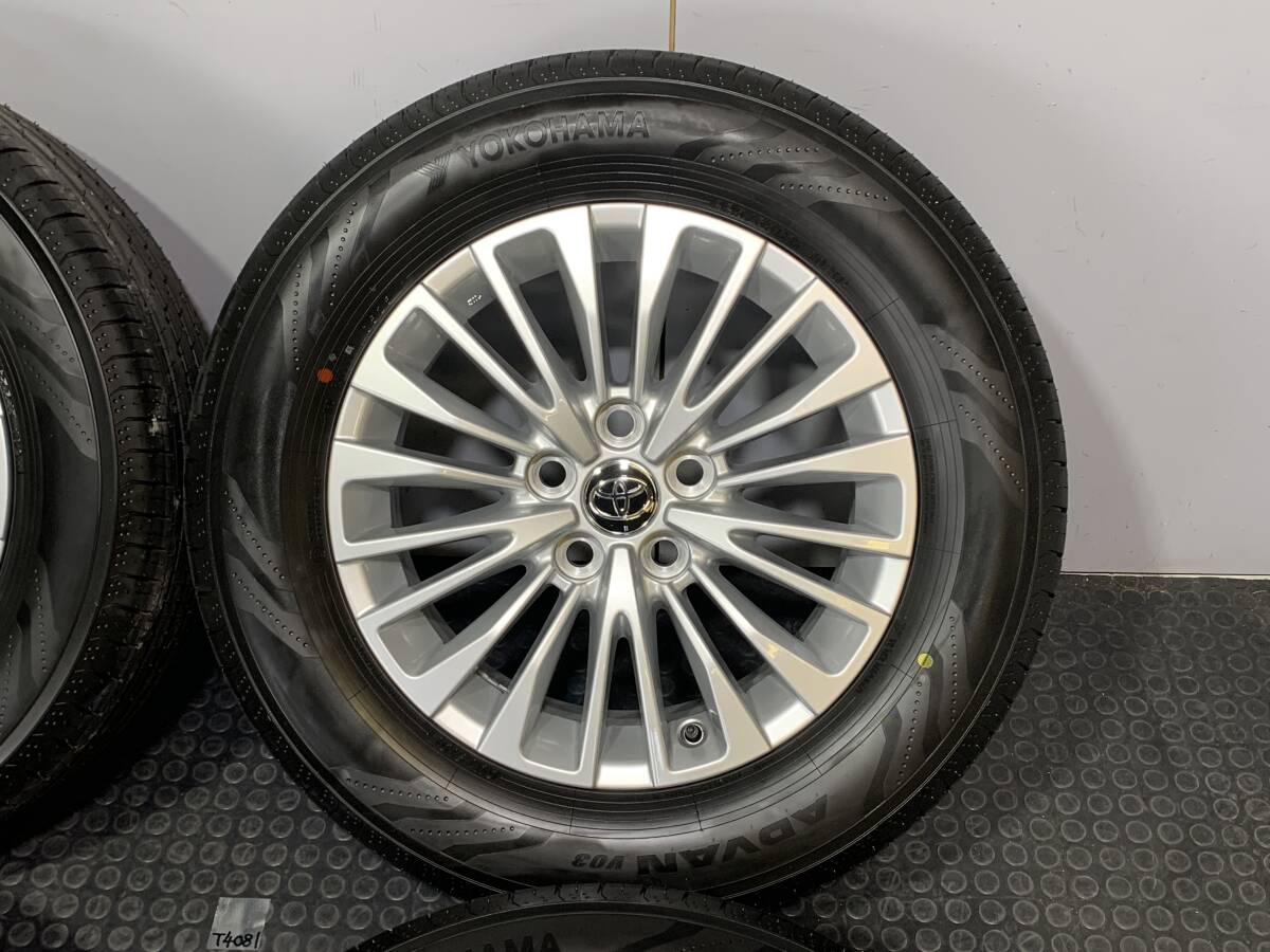 新車外し 40系 アルファード 17インチ 6.5J +40 5H 5穴 PCD120 225/65R17 2025年製 タイヤ ホイール 4本 トヨタ純正 ヴェルファイア_画像3