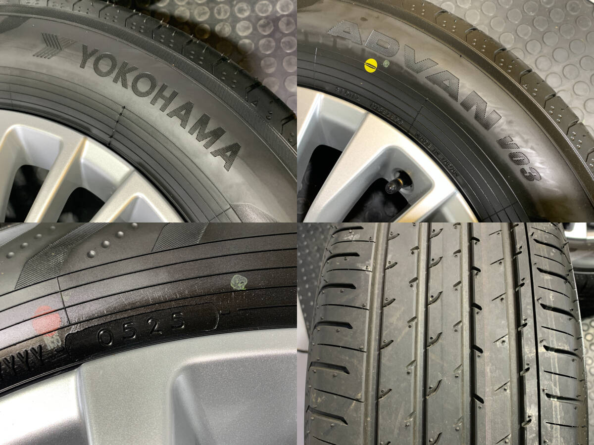 新車外し 40系 アルファード 17インチ 6.5J +40 5H 5穴 PCD120 225/65R17 2025年製 タイヤ ホイール 4本 トヨタ純正 ヴェルファイア_画像6