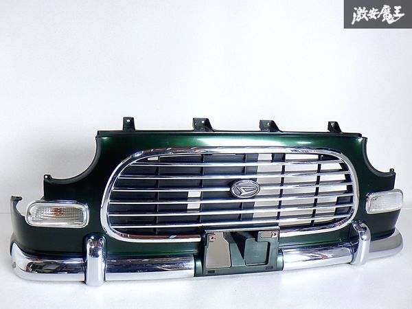 ★売り切り★ ダイハツ 純正 L700S L710S ミラジーノ フロント バンパー 外装 グリル付き 緑 G37 グリーンマイカ 52119-97205 即納 棚K-3_画像1