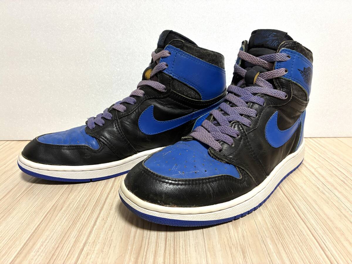 NIKE AIR JORDAN 1 оригинал Royal 85 Vintage 1985 jordan1 чёрный синий OG
