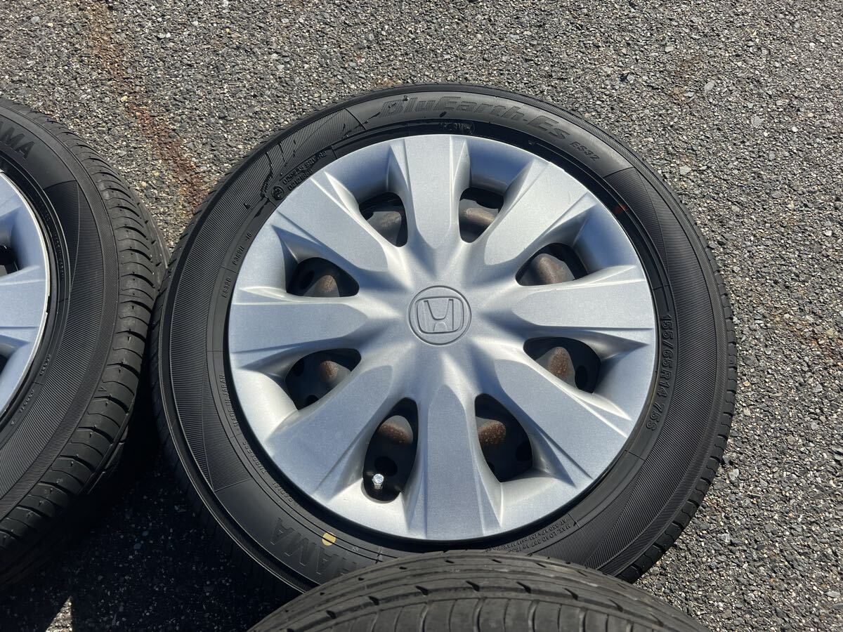 258-212 N-BOX 純正 ホイール ヨコハマ BluEarth ES32 155/65R14 14×4.5J PCD100/4H ホンダ ラジアルタイヤ 2022年製 夏タイヤ_画像4