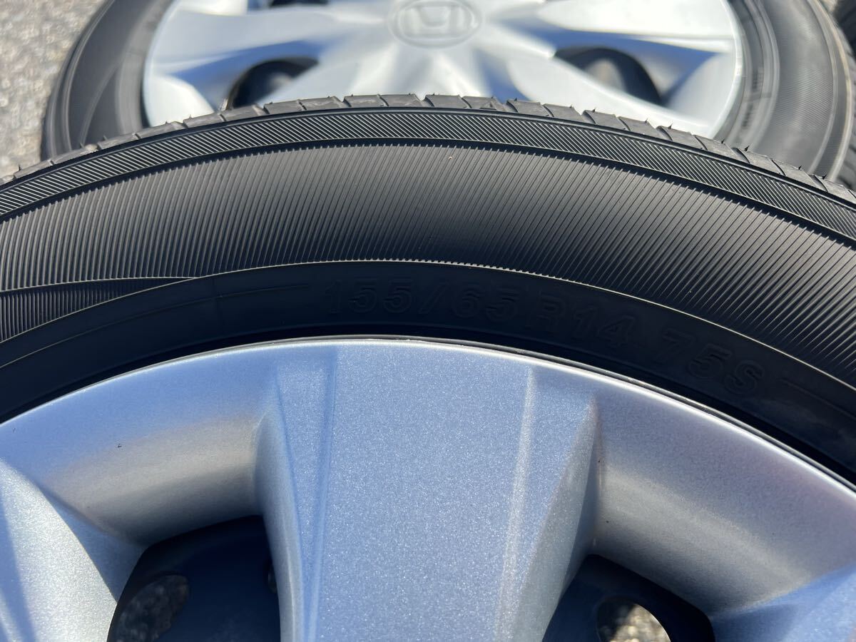 258-212 N-BOX 純正 ホイール ヨコハマ BluEarth ES32 155/65R14 14×4.5J PCD100/4H ホンダ ラジアルタイヤ 2022年製 夏タイヤ_画像8