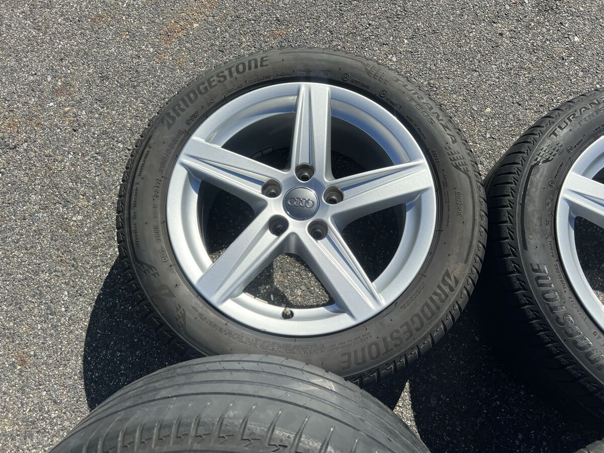 259-178-2 アウディ 純正 ホイール 16インチ 7.0Jx16H2 ET48 PCD112/5H ブリヂストン TURANZA 205/55R16 夏タイヤ ラジアルタイヤ_画像4