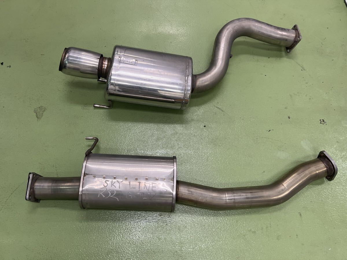 1円スタート 259-120-06 状態良 HKS BNR32 スカイライン GTR RB26DETT スーパーマグザム マフラー セミステン 93-000284 熱合051 _画像7