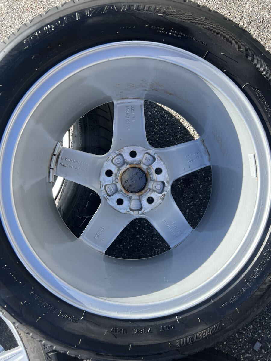 259-178-2 アウディ 純正 ホイール 16インチ 7.0Jx16H2 ET48 PCD112/5H ブリヂストン TURANZA 205/55R16 夏タイヤ ラジアルタイヤ_画像9