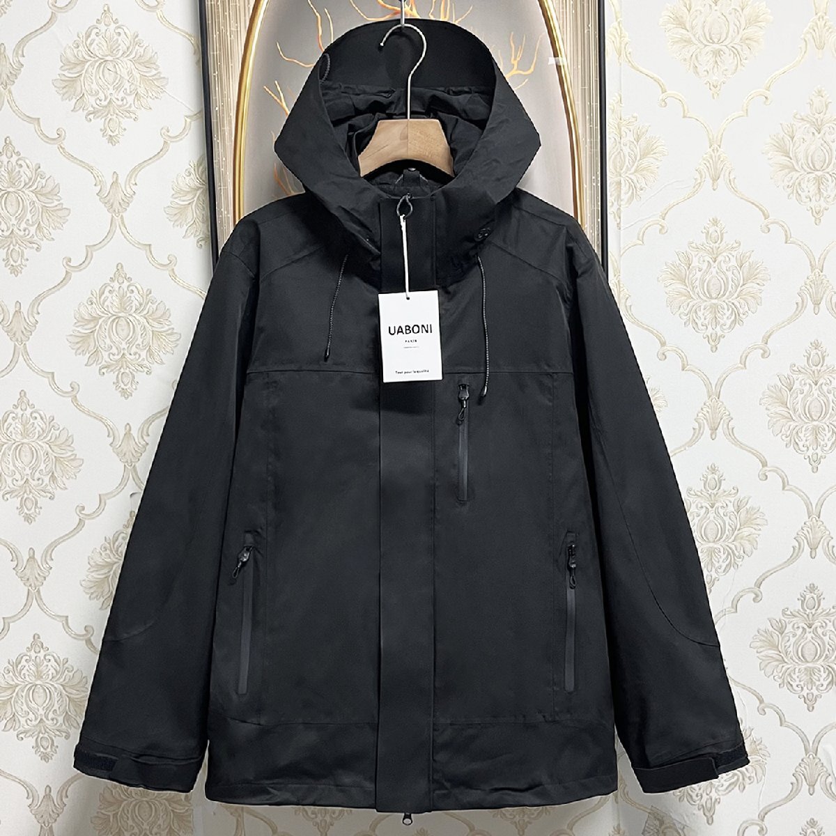 人気EU製&定価6万◆UABONI*Paris*ジャケット*ユアボニ*パリ発◆撥水 防風 マウンテンパーカー アウトドア スポーツ キャンプ 春秋 2XL/52_画像1