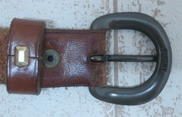 6-7079A/Ralph Lauren RUGBY レザーキャンバスベルト ラルフローレン ラグビー _画像3