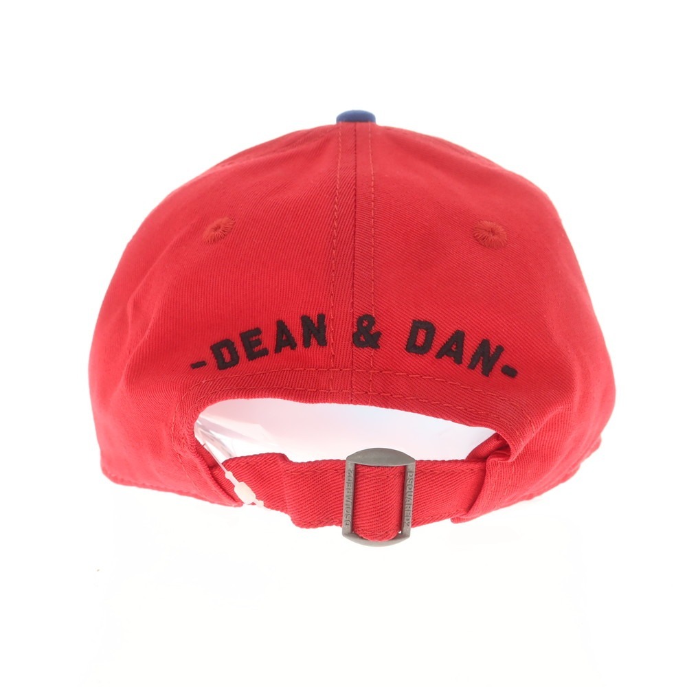 【新品】ディースクエアード DSQUARED2 コットン ベースボールキャップ レッドxホワイト【UNI】_画像5
