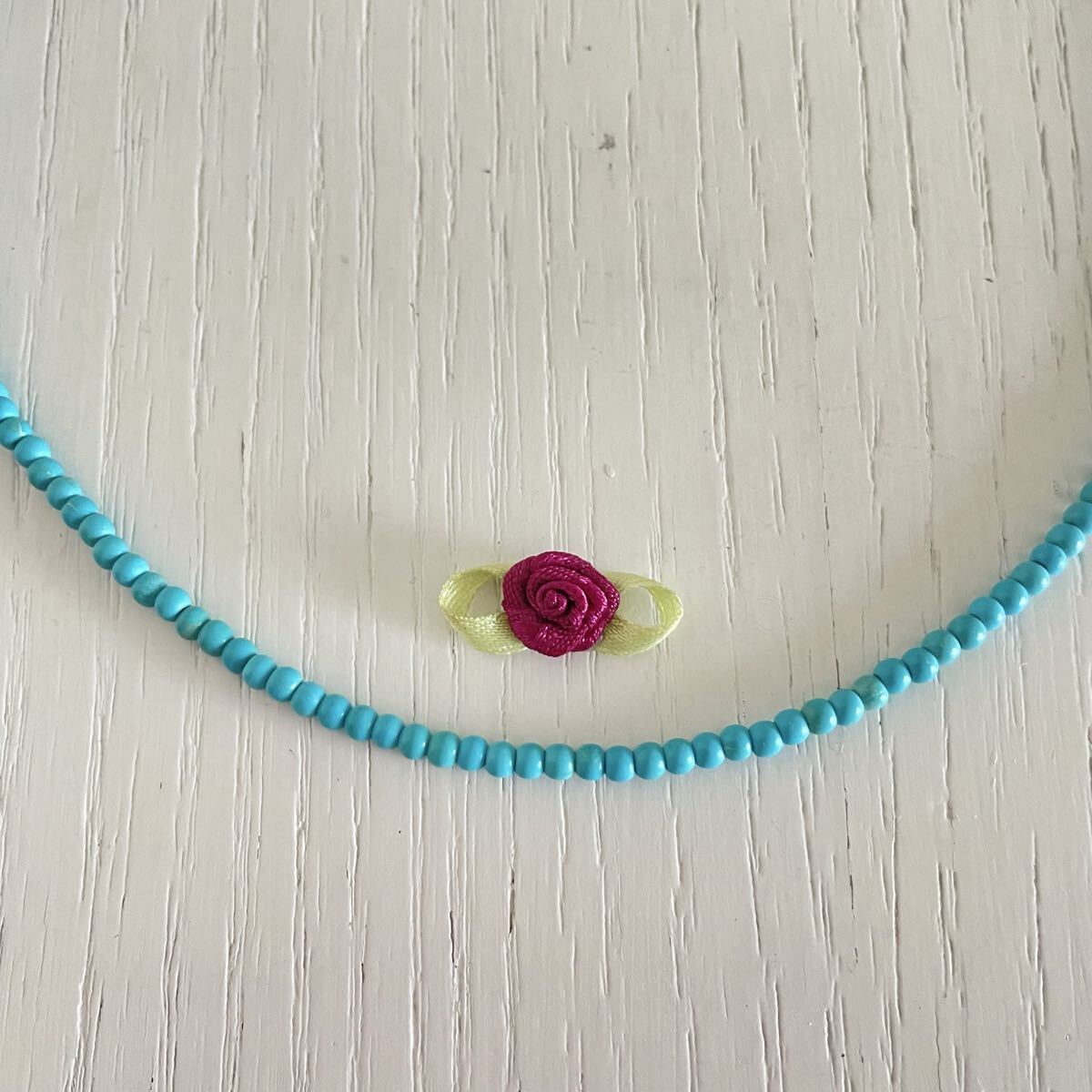 小粒☆ターコイズブルーネックレス_画像4