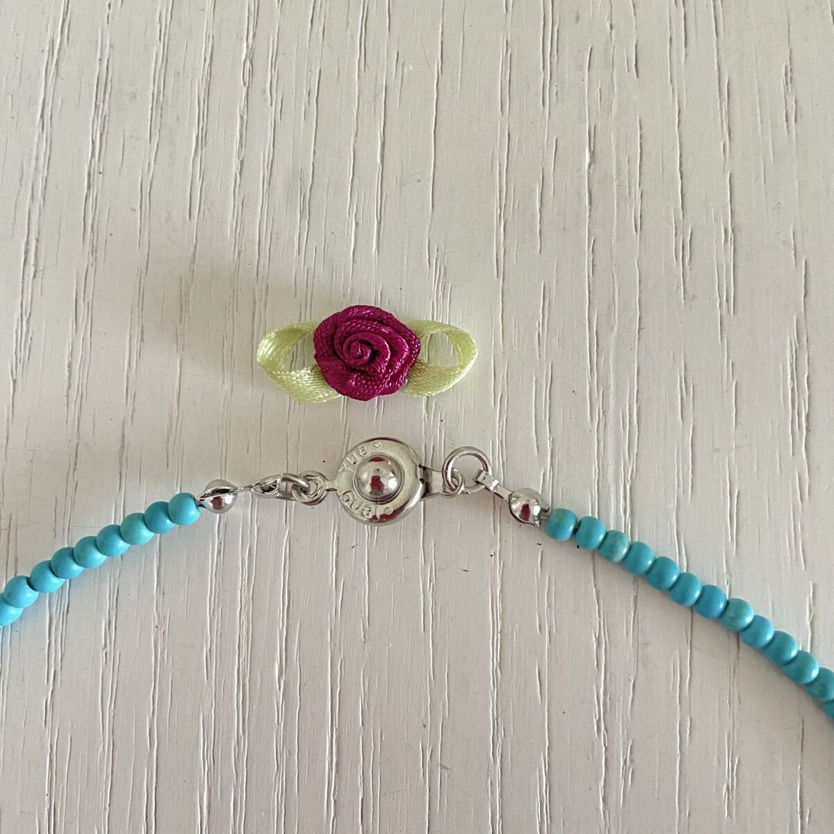 小粒☆ターコイズブルーネックレス_画像5