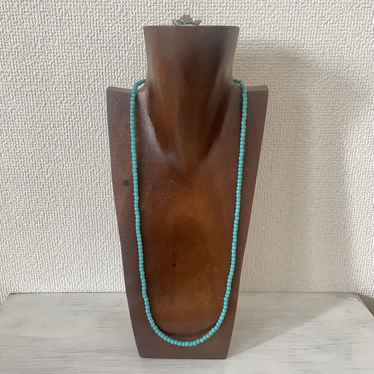 小粒☆ターコイズブルーネックレス☆アジャスト付き_画像6