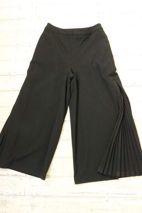 ブラック【超美品】☆ELENDEEK　エレンディーク：サイドプリーツパンツ　２　秋冬/SIDE PLEAT PT/511650710301/日本製/ガウチョ/ワイド_画像1