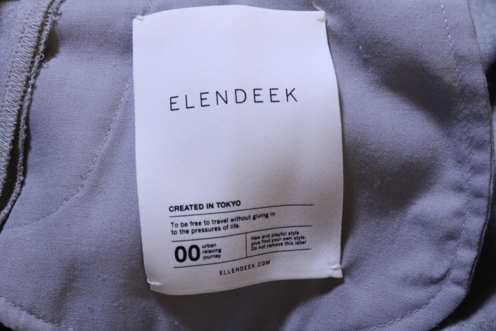 グレー【新品同様】☆ELENDEEK　エレンディーク：サイドプリーツパンツ　２　秋冬/SIDE PLEAT PT/511650710301/日本製/ガウチョ/ワイド_画像7