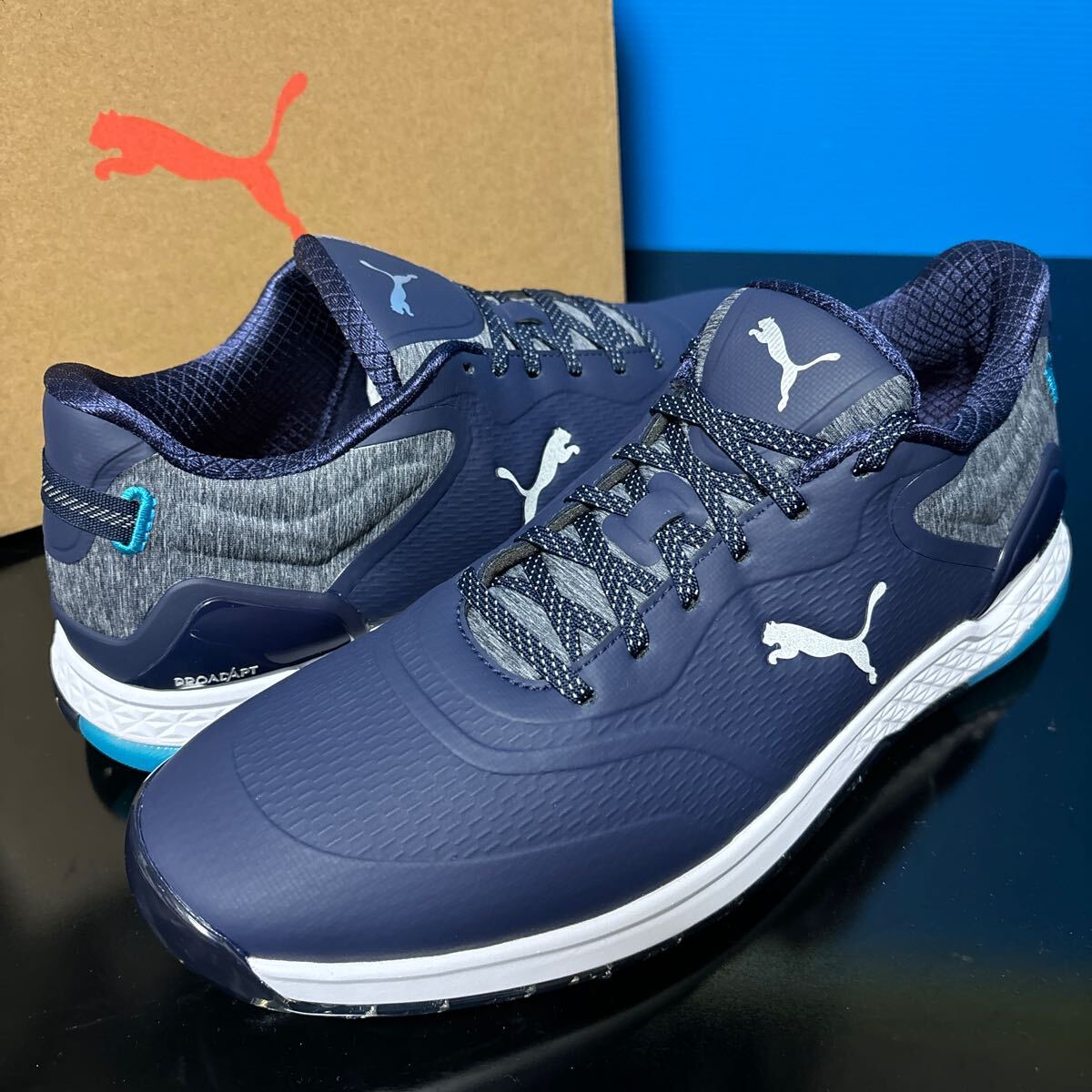 28.5cm * обычная цена 1 десять тысяч 6500 иен * новый товар Puma Golf туфли для гольфа Pro адаптироваться Alpha кошка 2.0 темно-синий темно-синий шиповки отсутствует 377525-05