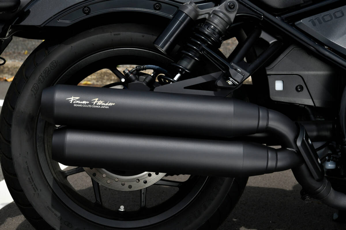 新品 ビームス レブル1100 DCT (8BL-SC83/8BL-SC87) パワーヘッダーW マットブラック 政府認証 G1023-23-001 BEAMS マフラー ホンダ Rebel_画像5