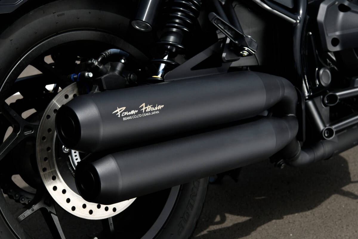 新品 ビームス レブル1100 DCT (8BL-SC83/8BL-SC87) パワーヘッダーW マットブラック 政府認証 G1023-23-001 BEAMS マフラー ホンダ Rebel_画像6