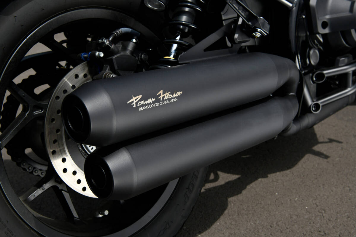 新品 ビームス レブル1100 DCT (8BL-SC83/8BL-SC87) パワーヘッダーW マットブラック 政府認証 G1023-23-001 BEAMS マフラー ホンダ Rebel_画像7