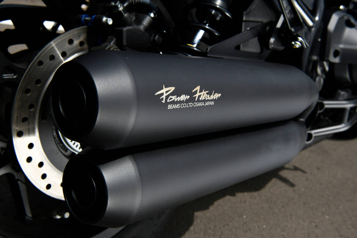 新品 ビームス レブル1100 DCT (8BL-SC83/8BL-SC87) パワーヘッダーW マットブラック 政府認証 G1023-23-001 BEAMS マフラー ホンダ Rebel_画像8