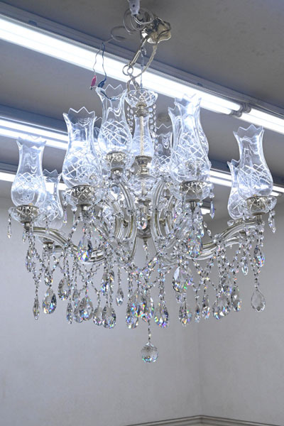 H161M прекрасный товар покупка 18 десять тысяч иен o-telik crystal высококлассный 12 лампа люстра подвешивание потолочный светильник высококлассный 