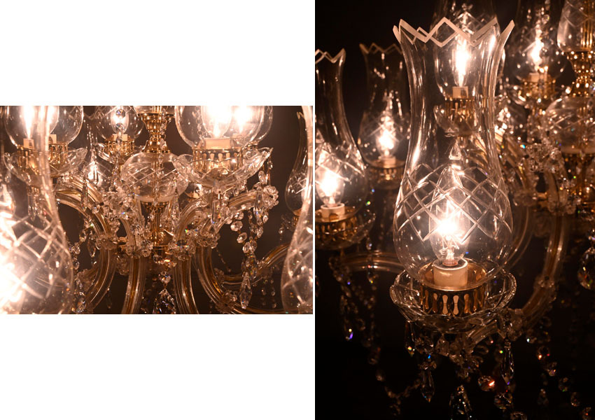 H161M прекрасный товар покупка 18 десять тысяч иен o-telik crystal высококлассный 12 лампа люстра подвешивание потолочный светильник высококлассный 