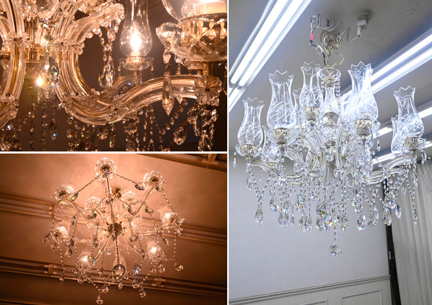 H161M прекрасный товар покупка 18 десять тысяч иен o-telik crystal высококлассный 12 лампа люстра подвешивание потолочный светильник высококлассный 