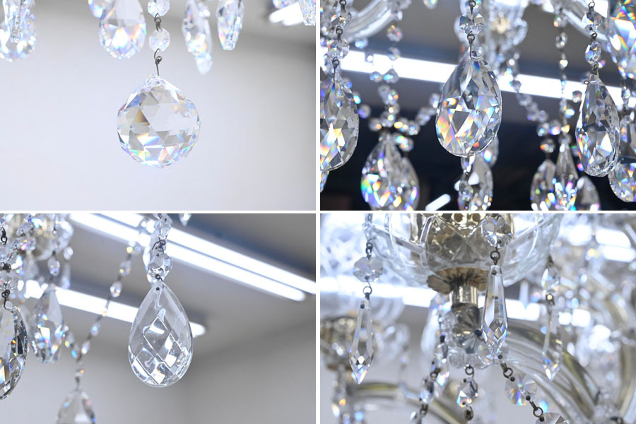 H161M прекрасный товар покупка 18 десять тысяч иен o-telik crystal высококлассный 12 лампа люстра подвешивание потолочный светильник высококлассный 