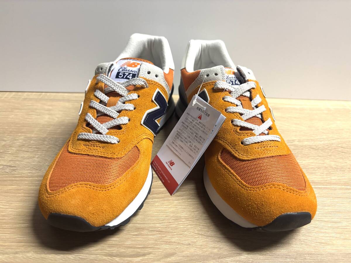 未使用 22.5cm D ニューバランス ML574HJ2 オレンジ/ネイビー new balance_画像3