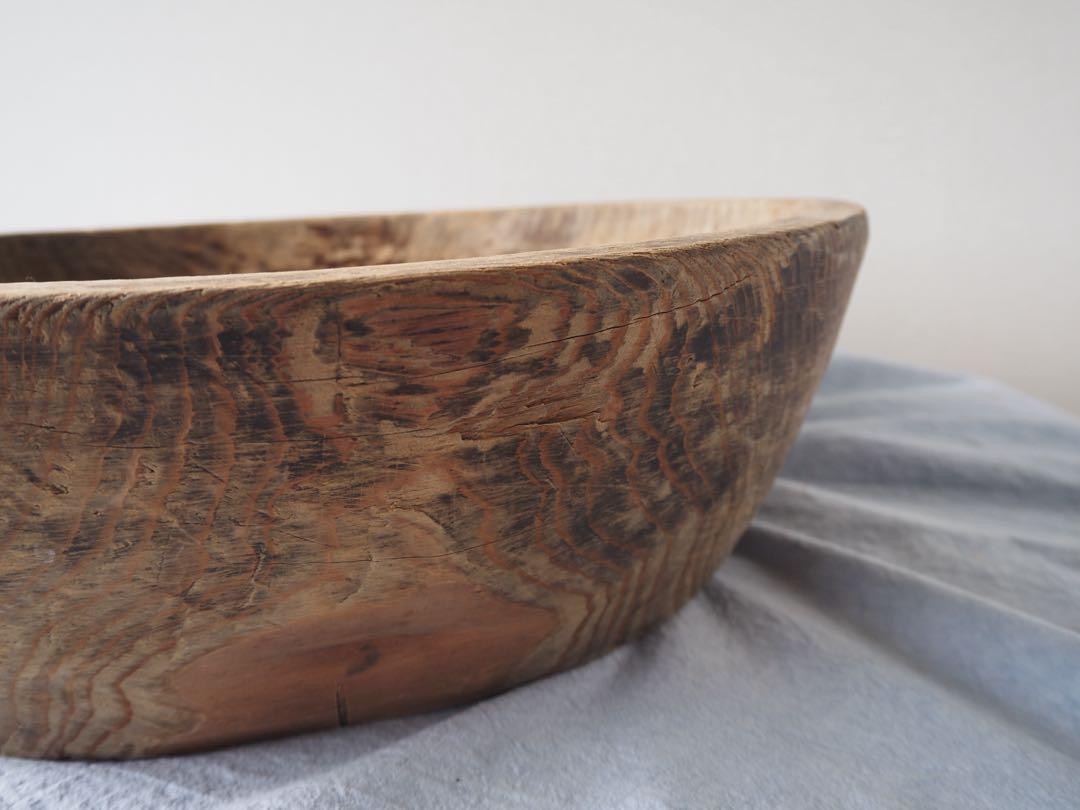 【OAN】こね鉢 木製 骨董 古美術 古道具 古民藝 古玩 店舗什器 昭和レトロ アンティーク プリミティブ インテリア 捏鉢 収納 オブジェ_画像7