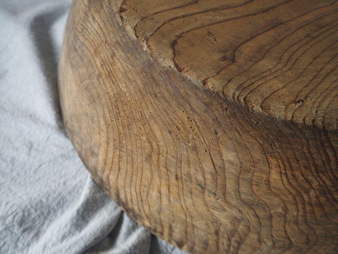 【OAN】こね鉢 木製 骨董 古美術 古道具 古民藝 古玩 店舗什器 昭和レトロ アンティーク プリミティブ インテリア 捏鉢 収納 オブジェ_画像10