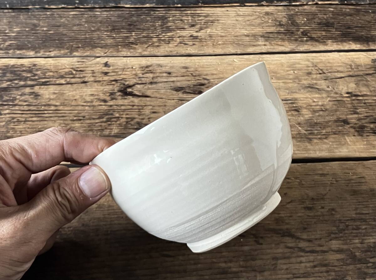 【OAN】 作家物 銘有 木箱付 骨董 古美術 古道具 民藝 古民藝 茶道具 懐石 古玩 在銘 熊川 李朝 白磁 李俊煕 清雲窯 E25104_画像6