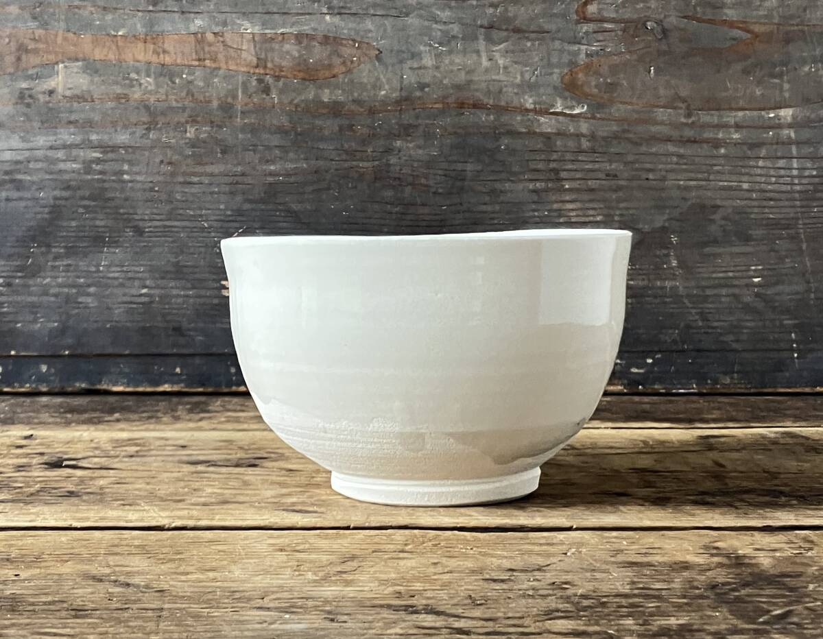 【OAN】 作家物 銘有 木箱付 骨董 古美術 古道具 民藝 古民藝 茶道具 懐石 古玩 在銘 熊川 李朝 白磁 李俊煕 清雲窯 E25104_画像2