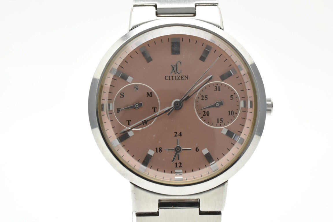 シチズン クロスシー 6329-H07821 ラウンド シルバー デイデイト クォーツ レディース 腕時計 CITIZEN_画像1