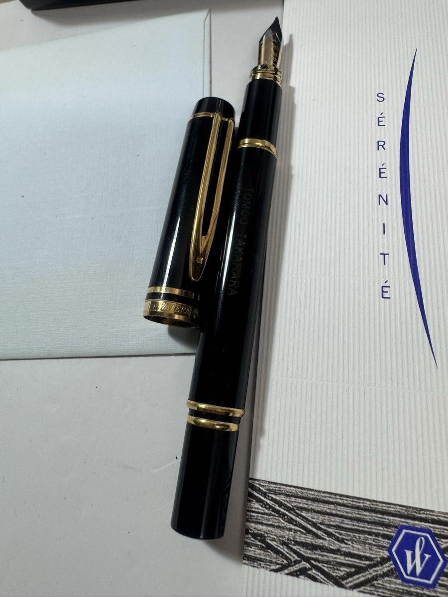 ウォーターマン 万年筆 ブラック ペン先18K 750 1883 1983 100年記念　限定品　WATERMAN 万年筆_画像6
