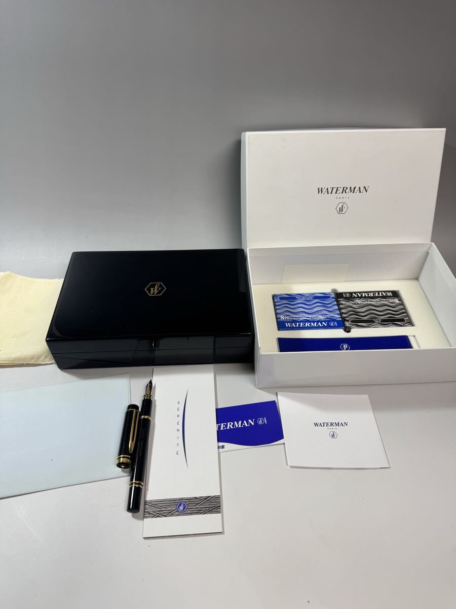 ウォーターマン 万年筆 ブラック ペン先18K 750 1883 1983 100年記念　限定品　WATERMAN 万年筆_画像7