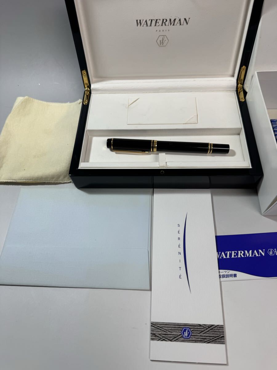 ウォーターマン 万年筆 ブラック ペン先18K 750 1883 1983 100年記念　限定品　WATERMAN 万年筆_画像10