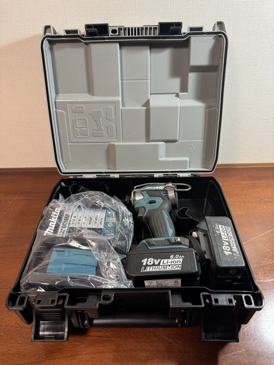 中古品 マキタ/充電式インパクトドライバ(青) TD173DRGX 18V6Ah/バッテリ2本・充電器(02)_画像1