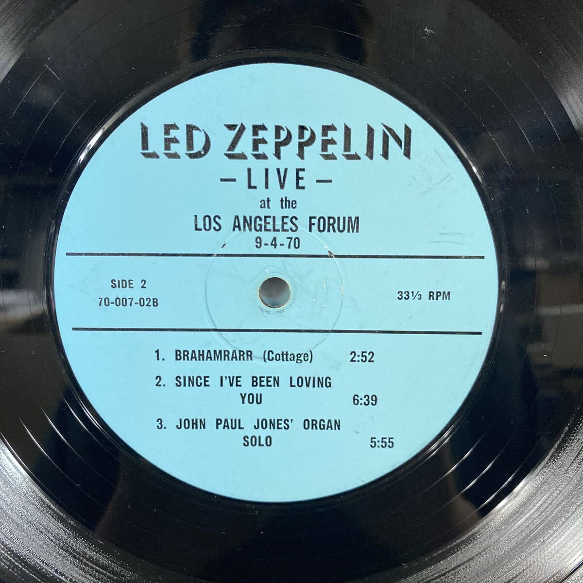 最もレア！RUBBER DUBBER RECORDS★LED ZEPPELIN/LIVE AT LOS ANGELES FORUM 9-4-70 見つけるのが最も難しいZep Bootsの1つ_画像5
