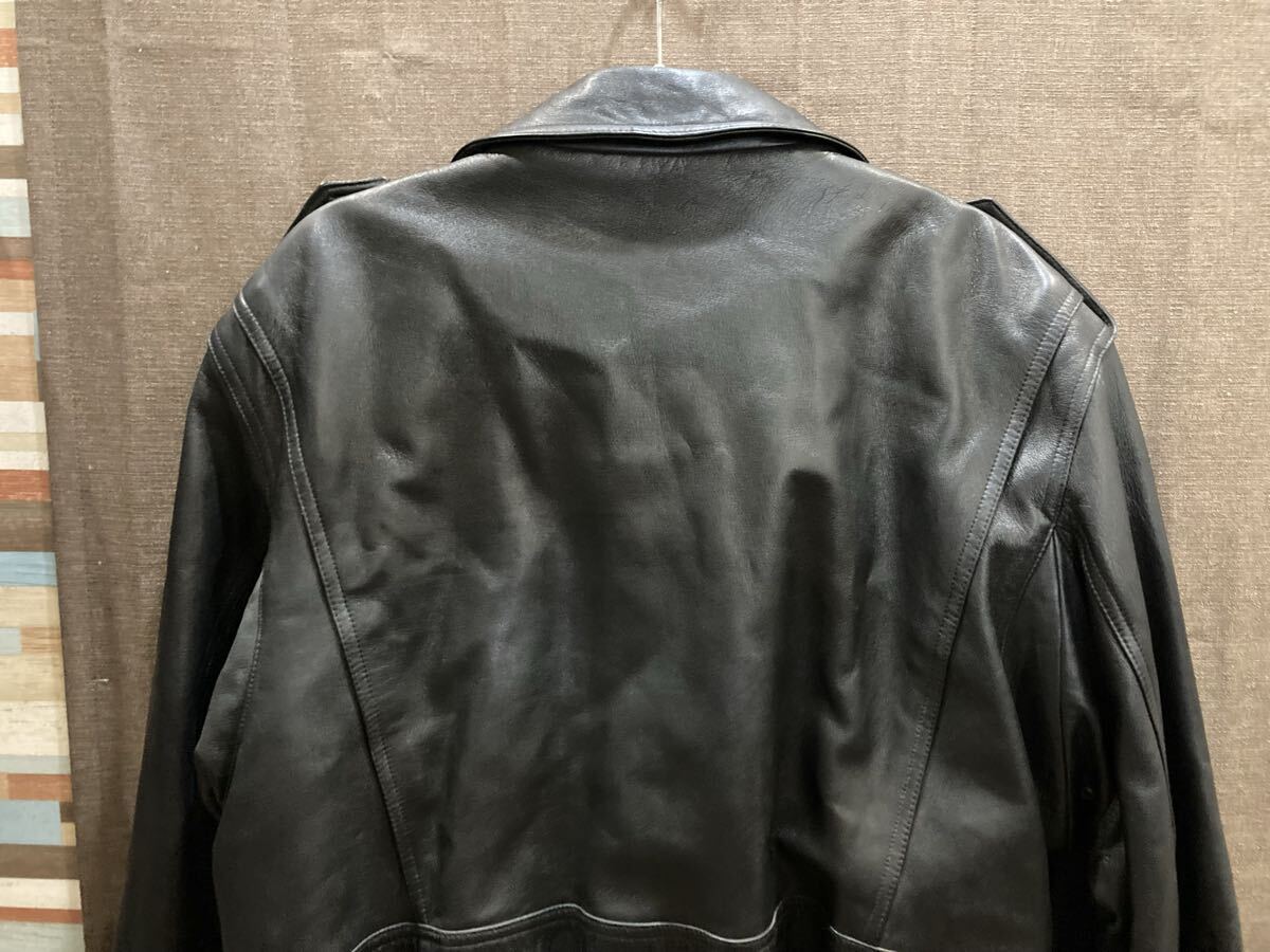 28 Forall Clud サイズ40(96〜175) 革ジャン レザージャケット 羊革 黒 あ_画像4