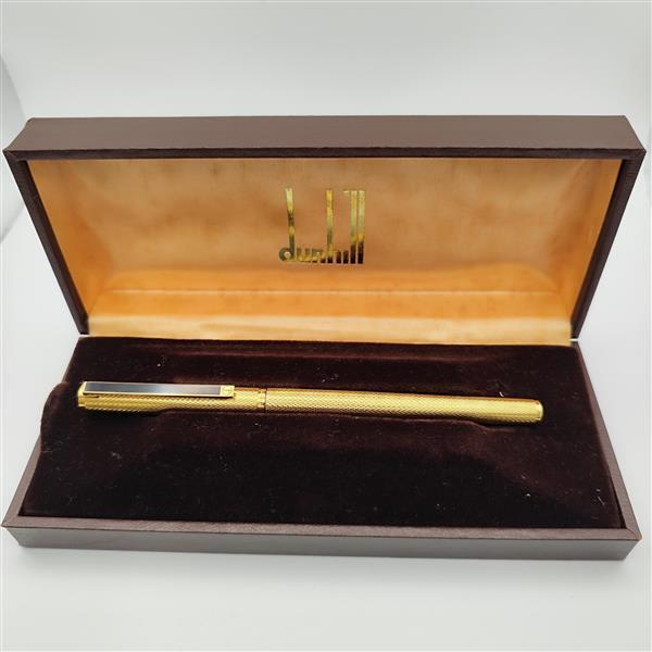 【1円スタート！】Dunhill ダンヒル 万年筆 ペン先14K ケース付き 筆記未確認 中古品 2338_画像1