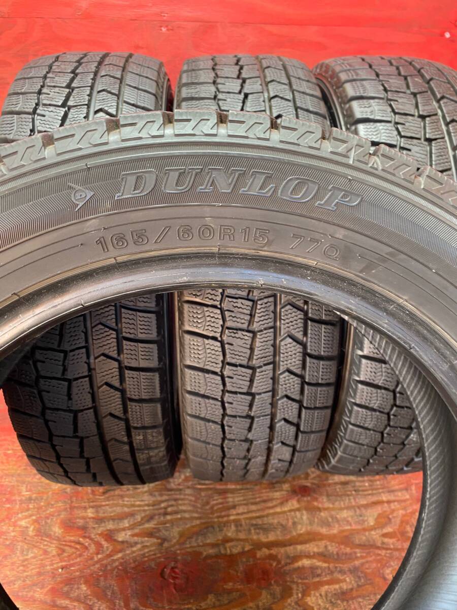 165/60/R15 77Q DUNLOP WINTERMAXX WM02 製造年2016, 4本 80% バリ山 *142B_画像9