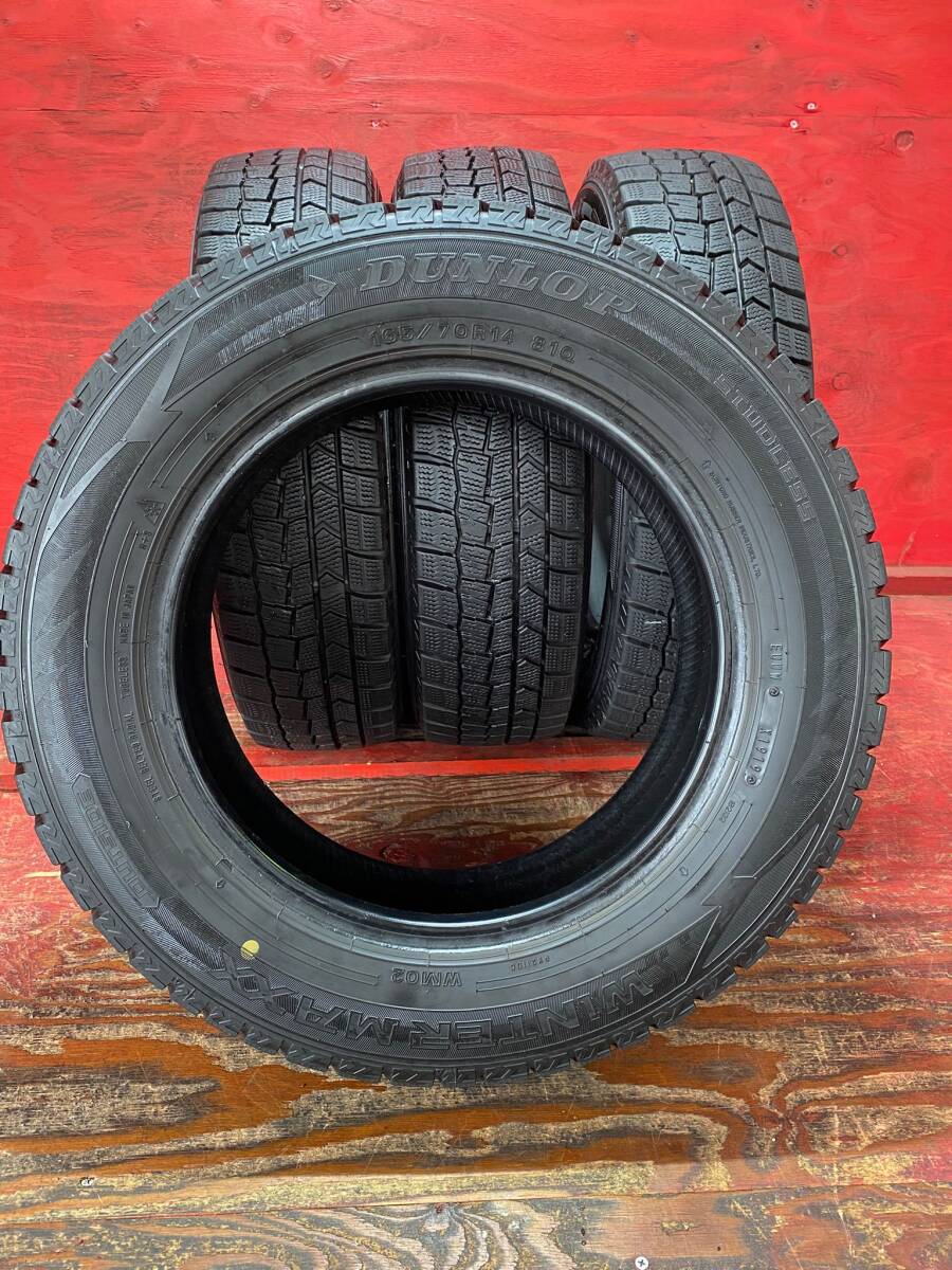 165/70/R14 81Q DUNLOP WINTERMAXX WM02 製造年2019, 4本 80% バリ山 美品 *165B_画像8