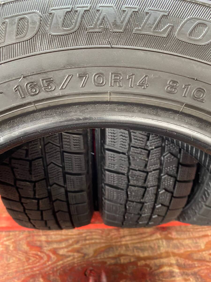 165/70/R14 81Q DUNLOP WINTERMAXX WM02 製造年2019, 4本 80% バリ山 美品 *165B_画像9